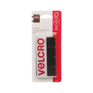 STICKY BACK 7/8" SQUARES BLACK VELCRO STICKY BACK 7/8" SQUARES BLACK VELCRO